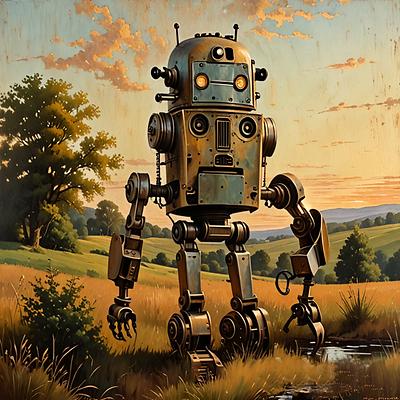 Kuscheliger Roboter by KI.