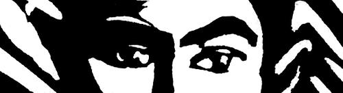 Kafkas Blick (Ausschnitt aus einer Grafik von Hans Fronius.)