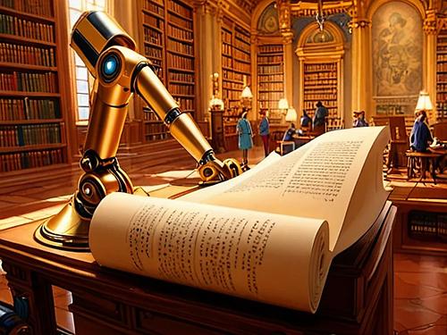 Per KI generierter Schreibroboter