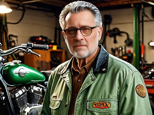 (Der simulierte Mechaniker Krusche, per KI bei korrekter Altersangabe merklich geschönt.)