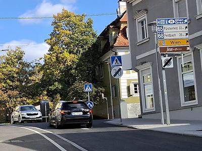 Der Geisterfahrer in der Schillerstraße.