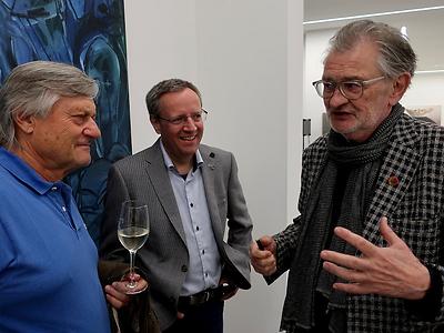 Von links: Fotograf Richard Mayr, Unternehmer Werner Lafer und Künstler Rudi Klein