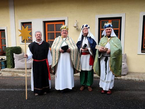 Die Sternsinger, von links: Charly Höfler, Giovanni Prietl, Herbert Kohlmaier und Alexander Resch.