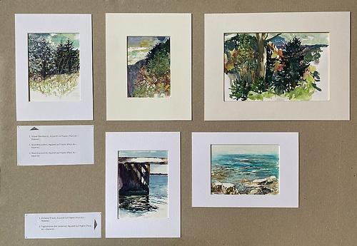 Aquarell auf Papier (Plein Air-Malerei), 2025, diverse Abmessungen