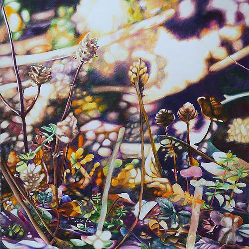 Freiberg, 2025, 40x40cm (gerahmt in 60x60cm), Buntstift auf Papier