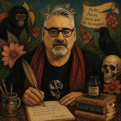 Auf Frida gebürstet: „Pinto flores para que asi no mueran“ heißt „Ich male Blumen, damit sie nicht verwelken“.