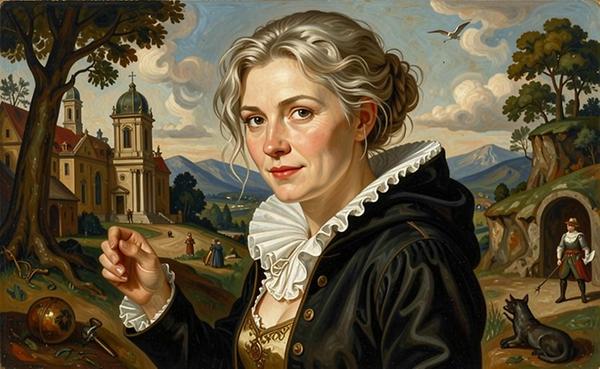 Ein per KI generiertes Bild der Margarethe in der Art wie Goya sie hätte malen können).