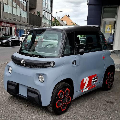 Aktuelles Beispiel: der Citroen ami, wie er in Variationen auch von Fiat und Opel angeboten wird.