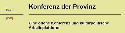 Meine erste „Konferenz in Permanenz“.