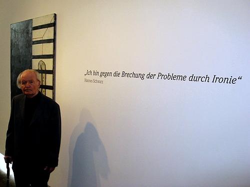 Der Maler Hannes Schwarz (†), in grundlegenden Fragen weit ernsthafter als ich es je war. (Foto: Martin Krusche)