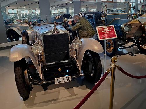 Richard Mayr beim SR 4 sp., einem Rennwagen von 1925 (Unikat).