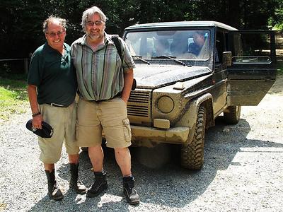 7.7.2012: Fredi Thaler (links) und Martin Krusche nach einem Geländeritt auf dem Schöckl.