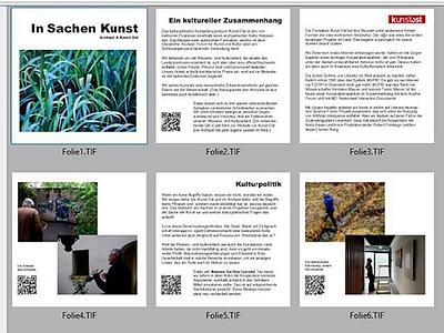 In Sachen Kunst, Zitat: Eine Kulturinitiative ist keine autonome oder freie Kulturinitiative, weil das auf einem Firmenschildchen steht. Autonomie bedeutet Selbstbestimmung. Was daran das Freie sei, wird erst über konkrete Zusammenhänge klar. Das meint vor allem Entscheidungsfreiheit. Man kann nicht für sich frei sein, sondern von etwas, wahlweise für etwas frei sein.