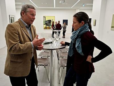 Kulturreferent Karl Bauer und Malerin Monika Lafer