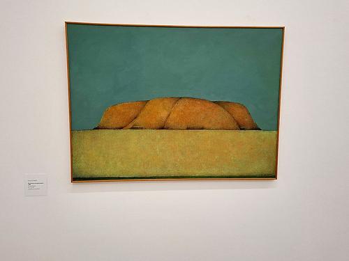 Hannes Schwarz: „Rhythmische Bergformation“, 1999, Öl auf Leinwand.