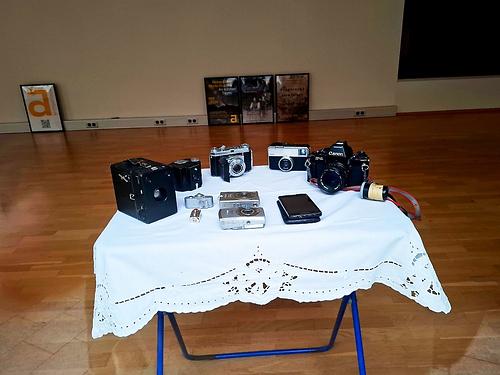 Fotografie von der Box-Kamera zum Mobiltelefon.