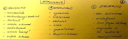 Heimo Müller: „Und noch eine Notiz der letzten Jahre, in der wir verschiedene Intelligenzdefinitionen in 3 Gruppen geworfen wurden. (Ich hoffe du gehörst zur Gruppe C.)