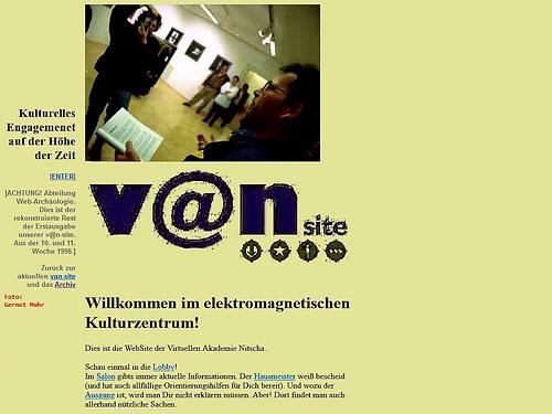 Anno 1998: die erste Splash Screen meiner eigenen Website.