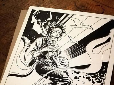 Jimi Hendrix by Chris Scheuer