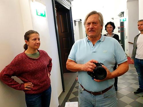 Vorne Monika Lafer und Richard Mayr, dahinter Barbara Fuchs (Feistritzwerke) und Ulrich Gutmann (Pressestelle der Stadt Gleisdorf)