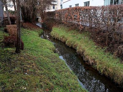 Ruhiger Verlauf: Der Blick von einem Steg zum anderen.