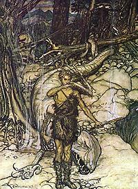 Siegfried mit getötetem Drachen