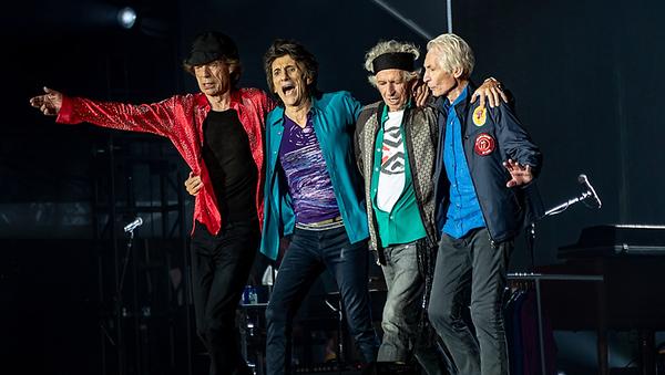 Mick Jagger, Ronnie Wood, Keith Richards, Charlie Watts, 22 Mai 2018 in London.