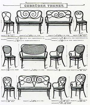 Seite aus dem Gebrüder Thonet Katalog 1904