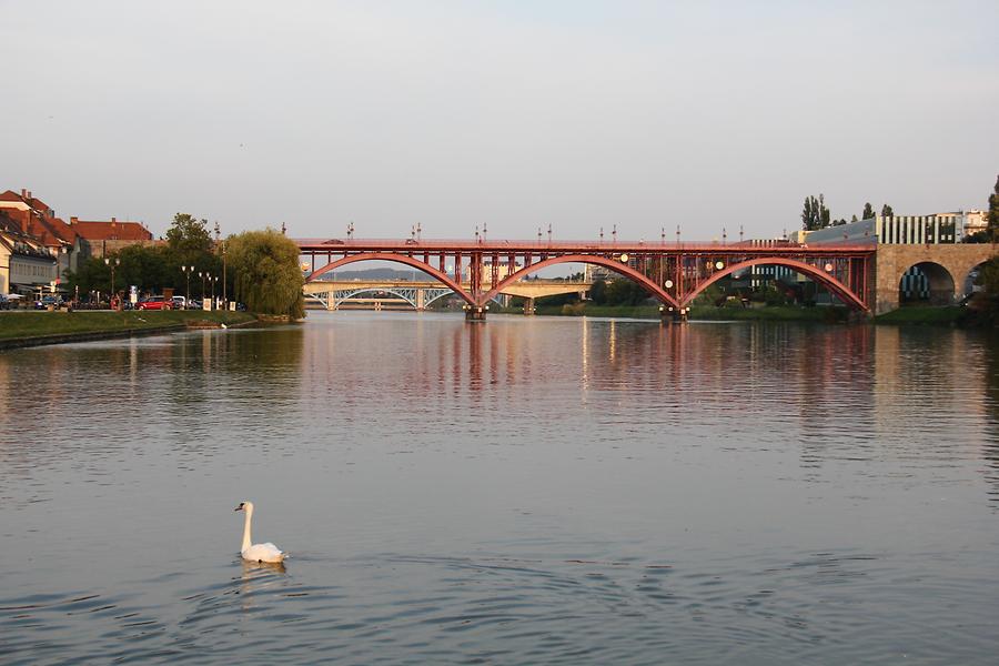 Railway Bridge at Sunset