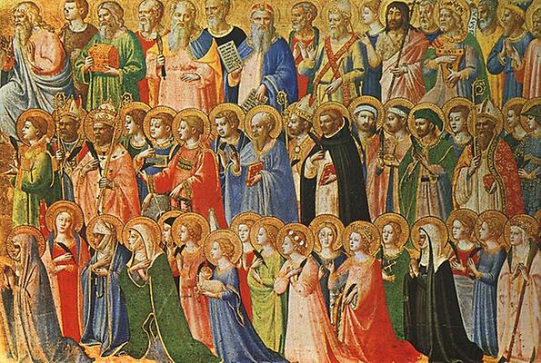 Die Vorläufer Christi mit Heiligen und Märtyrern