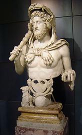 Kaiser Commodus als Herkules (Löwenfell, Keule).