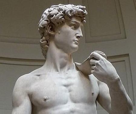Michelangelo: David, Marmor, 1501-1504; Galleria dell Accademia (Florenz)