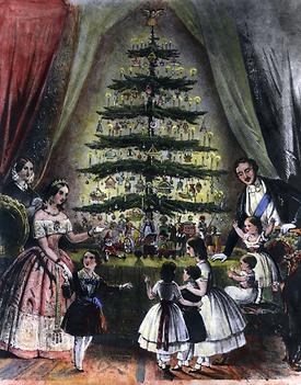 Weihnachtsbaum am Hofe der Queen Victoria und ihres Gemahls Prinz Albert von Sachsen-Coburg-Gotha