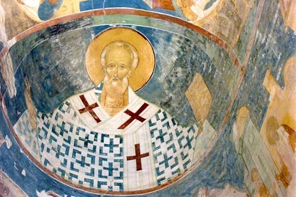 Heiliger Nikolaus, Fresko von Dionisius, 1495-96; Ferapontow-Kloster, Oblast (= Gebiet) Wologda, Nordwestrussland - Foto: Wikimedia Commons - Gemeinfrei