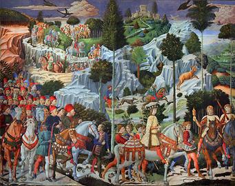 Benozzo Gozzoli, Zug der Heiligen Drei Könige, zw. 1459 und 1462
