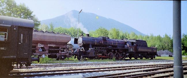 Dampflok 52.4984 - Sonderfahrt Puchberg am Schneeberg (Sommer 1994?). Die 52.4984 war eine ehemalige Güterzuglokomotive und befindet sich in privater Hand in Trumau