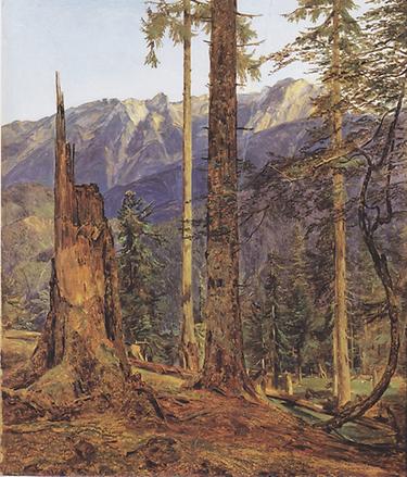 Hier dominiert die Natur von der Waldmüller fasziniert war. Öl auf Holz. 33 x 25 cm; Belvedere Wien - Foto: artbook, Wikimedia Commons - Gemeinfrei