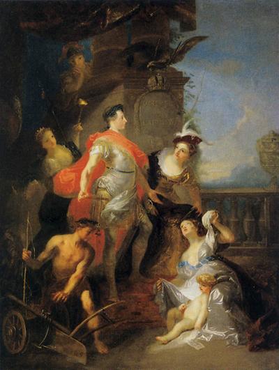 Glorifikation Kaiser Joseph II. Öl auf Leinwand, 79 x 59 cm, 1777