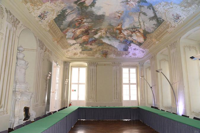 Deckenfresko im Johannessaal der Akademie der Wissenschaften, ursprünglich theologischer Hörsaal der (alte) Universität Wien, 1756