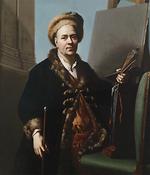 Jacob van Schuppen. Selbstporträt, 1. H. 18. Jh. Direktor der von ihm neubegründeten Akademie der bildenden Künste