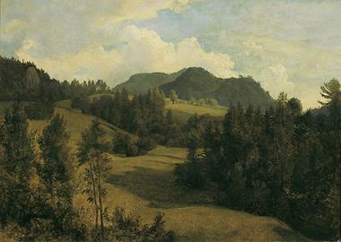 Landschaft bei Miesenbach. Heimat von Friedrich Gauermann