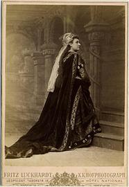 Amalie Materna, österreichische Opernsängerin (Hochdramatischer Sopran); hier als Ortrud in 'Lohengrin', um 1885