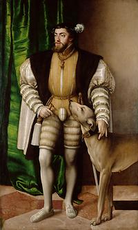 Kaiser Karl V. mit Hund, Jakob Seisenegger, 1532; KHM Wien - Foto: Wikimedia Commons - Gemeinfrei
