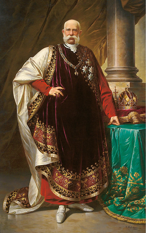 Kaiser Franz Joseph I. von Österreich-Ungarn, um 1900; Standort? - Foto: http://www.artvalue.fr/auctionresult--kretschmer-v-act-1900-kaiser-franz-ferdinand-i-von-o-1034556.htm, Wikimedia Commons - Gemeinfrei
