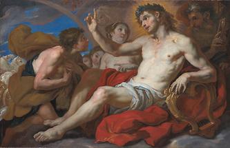 "Apollo erteilt Phaeton die Erlaubnis, den Wagen der Sonne zu fahren", Öl auf Leinwand, zw. 1690 und 1695