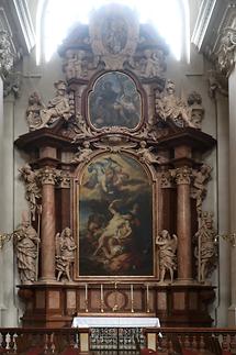 "Hl. Sebastian", Seitenaltarbild im Passauer Dom St. Stephan, 1694