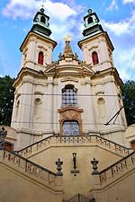 St.-Johannes-Nepomuk-Kirche am Felsen (Kostel sv. Jana Nepomuckého na Skalce) in der Prager Neustadt - Foto: VitVit, Wikimedia Commons - Gemeinfrei