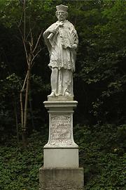 Hl.-Johannes-Nepomuk-Statue am Kahlenberg, Wien-Döbling, 18. Jh.(?) - Foto: Mario13, Wikimedia Commons - Gemeinfrei