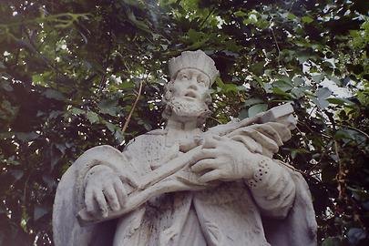 Hl. Johannes Nepomuk, Statue beim Beethovengang in Wien-Döbling, um 1721