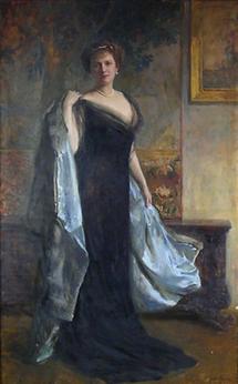 Porträt einer jungen Dame, wohl aus der Gesellschaft (Amalia Edlinger), 1908